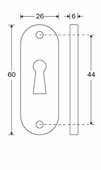 Afbeeldingen van Mi Satori Sleutelrozet oval glans nikkel