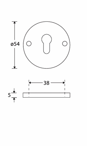 Afbeeldingen van Mi Satori SKG cilinderrozet binnenzijde Elegant glans nikkel