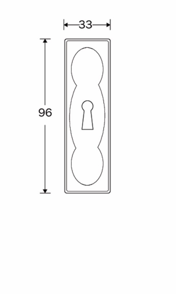Afbeeldingen van Wallebroek Sleutelplaat Maturo 33x95mm
