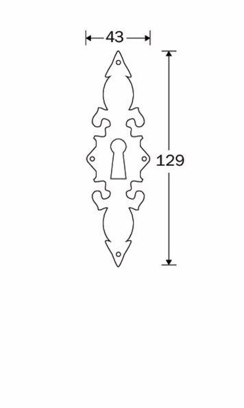 Afbeeldingen van Wallebroek Sleutelplaat verticaal Lavorato