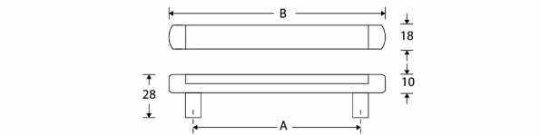 Afbeeldingen van Mi Satori Meubelgreep Dual 96mm glans nikkel