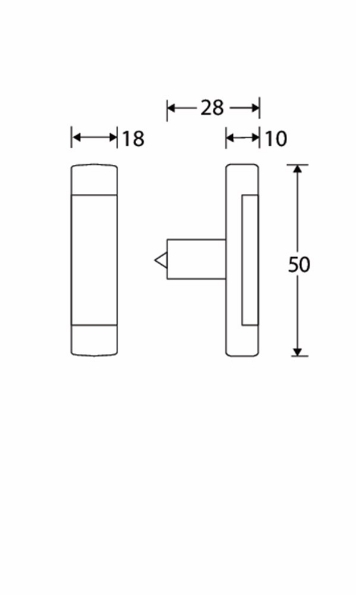 Afbeeldingen van Mi Satori Meubelknop Dual glans nikkel