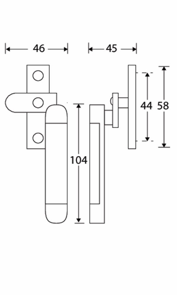 Afbeeldingen van Mi Satori Raamboom Dual rechts glans nikkel