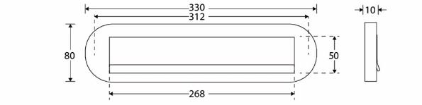 Afbeeldingen van Mi Satori Briefplaat ovaal glans chroom