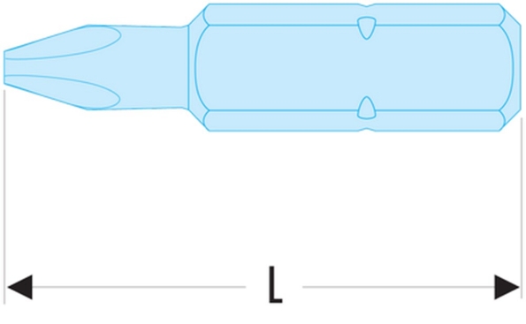 Afbeeldingen van Facom Bit pozidriv END.2 tbv slagschrdr 5/16" pzd2