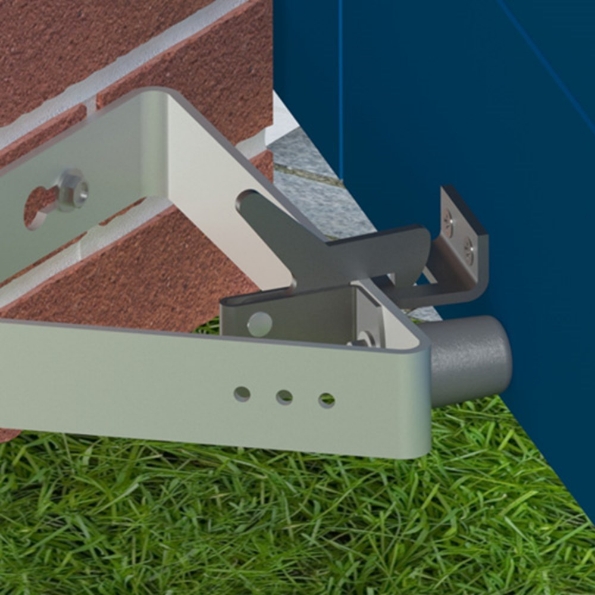 Afbeeldingen van GB Deuropvangsluiting verzinkt (thermisch, vuurverzinkt) 52x38mm 