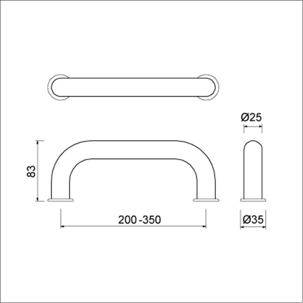 Afbeeldingen van AMI Deurgrepen enkelgebogen