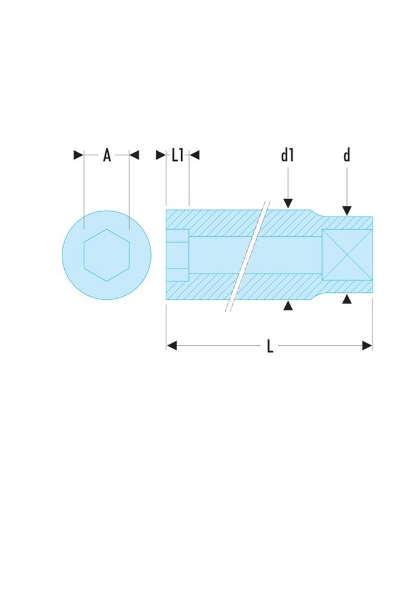 Afbeeldingen van Facom Dopsleutel 1/4" zeskant lang Metrisch R.LA 10mm