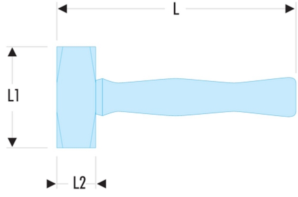 Afbeeldingen van Facom Moker hickory steel 1262H- 1500 gr