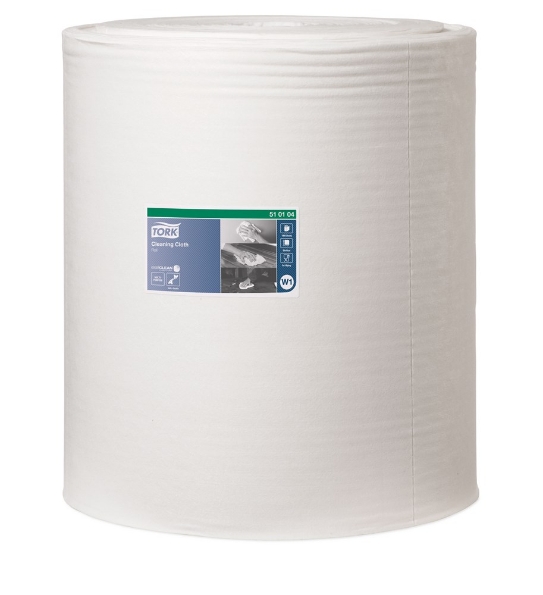 Afbeeldingen van Tork Cleaning Rol Reinigingsdoek 510 1-Laags wit