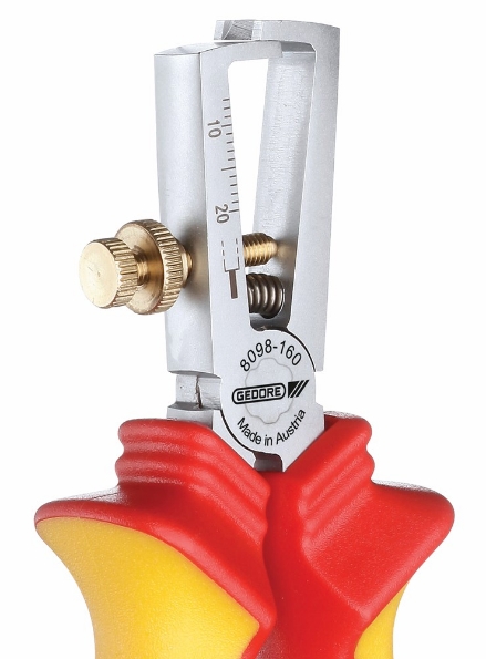 Afbeeldingen van GEDORE VDE-Draadstriptang met huls-isolatie VDE 8098 H 160mm