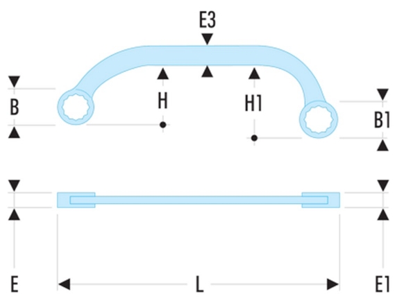 Afbeeldingen van Facom Ringsleutel (starter en bloksleutel) Metrisch 57 13x15mm