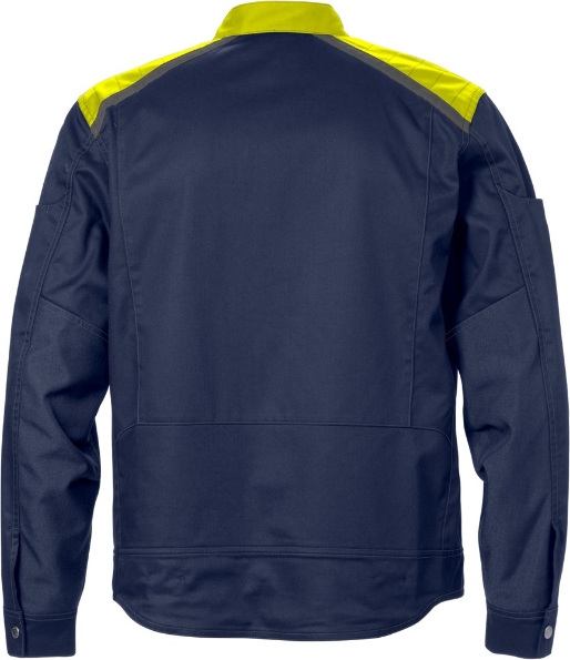 Afbeeldingen van FRISTADS Jack 4555 STFP Marineblauw/fluor geel 4XL