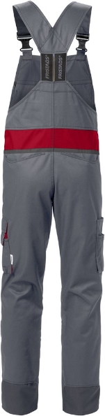Afbeeldingen van FRISTADS Amerikaanse Overall 1555 STFP Grijs/Rood C58
