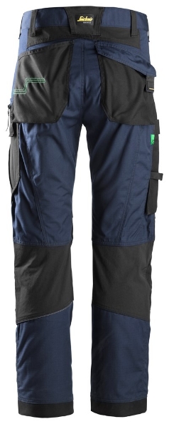 Afbeeldingen van Snickers Workwear FlexiWork, Werkbroek+ 6903 blauw/zwart 56