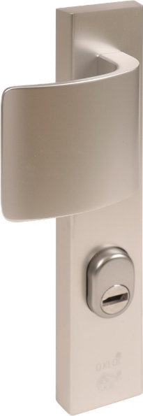 Afbeeldingen van Oxloc veiligheidslangschild met deurduwer rvs kerntrekbeveiliging