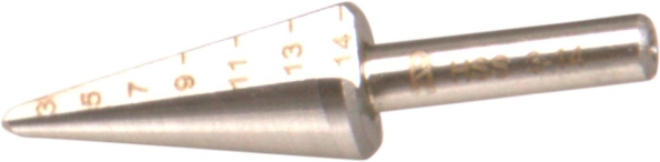 Afbeeldingen van Kelfort Plaatboor conisch HSS cilindrisch 3-14mm