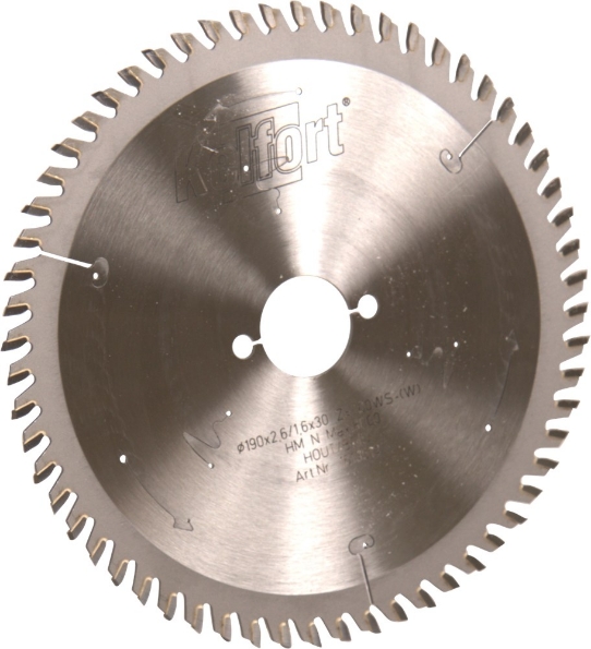 Afbeeldingen van Kelfort Cirkelzaagblad hard metaal, 190 x 2.6 mm, asgat 30 mm, 60 tanden, ws-w