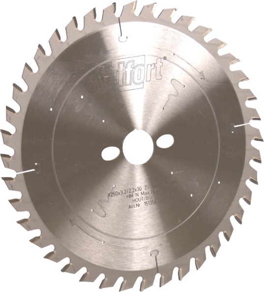 Afbeeldingen van Kelfort Cirkelzaagblad hard metaal, 250 x 3.2 mm, asgat 30 mm, 40 tanden, ws-uw