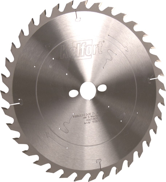 Afbeeldingen van Kelfort Cirkelzaagblad hard metaal, 300 x 3.2 mm, asgat 30 mm, 36 tanden, ws-qw