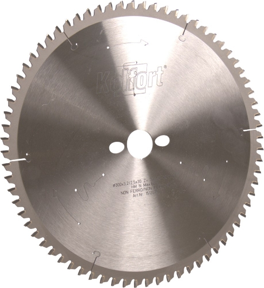 Afbeeldingen van Kelfort Cirkelzaagblad hard metaal, 300 x 3.2 mm, asgat 30 mm, 72 tanden, tfn