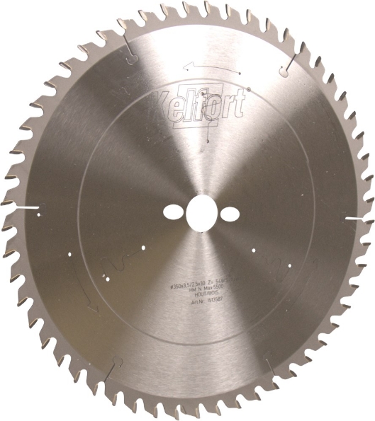 Afbeeldingen van Kelfort Cirkelzaagblad hard metaal, 350 x 3.5 mm, asgat 30 mm, 54 tanden, ws-uw