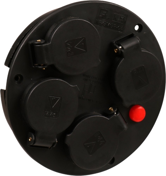 Afbeeldingen van Kelfort Contactplaat , 4 contactdozen, t.b.v. kabelhaspel er500