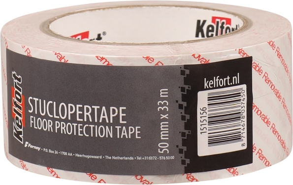 Afbeeldingen van Kelfort Stuclopertape 50 mm, 33 meter, verwijderbaar
