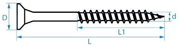 Afbeeldingen van QZ Spaanplaatschroeven platkop Pozidriv (staal gehard verzinkt) QZ 802 5,0x70
