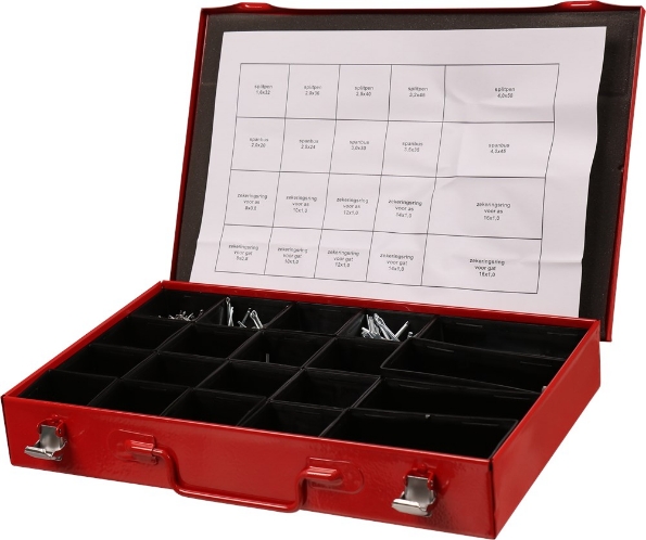 Afbeeldingen van Kelfort Assortimentskist splitpen, spanbus en zekeringsring