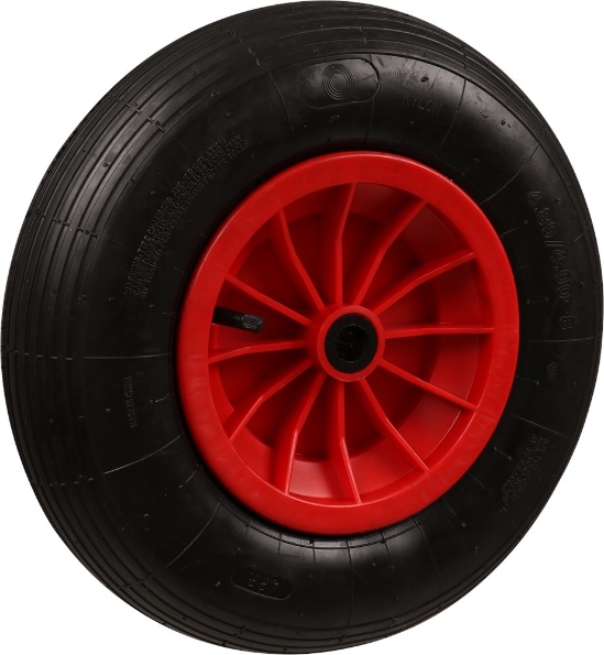 Afbeeldingen van Kelfort Luchtband 400 mm rollager as kunststof velg tbv kruiwagen