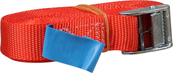 Afbeeldingen van Kelfort Spanband 25 mm 5 meter met klemgesp rood