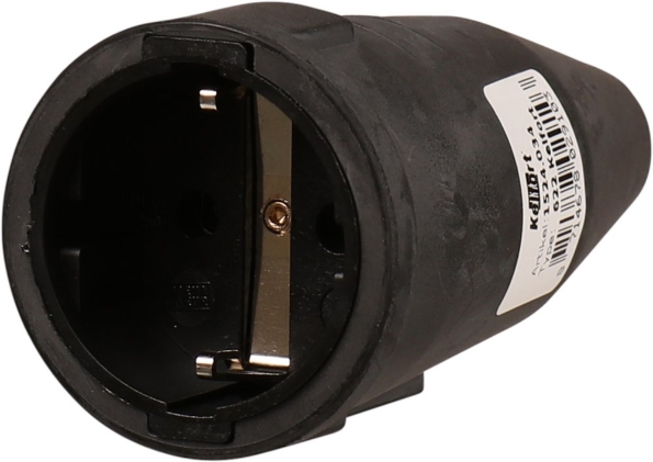 Afbeeldingen van Kelfort Contrastekker 16A. 250V. 2p+a zwart volrubber