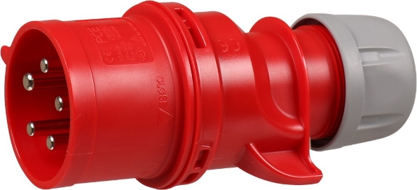 Afbeeldingen van Kelfort Contactstop 400V. 32A. 5 polig cee rood/grijs