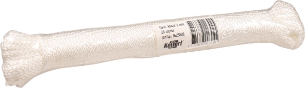 Afbeeldingen van Kelfort Gevlochten koord wit 3mm 20m.