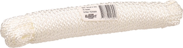 Afbeeldingen van Kelfort Gevlochten koord  wit 6mm 10m.