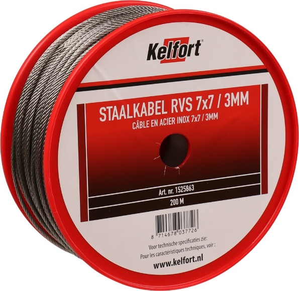 Afbeeldingen van Kelfort staaldraadkabel rvs