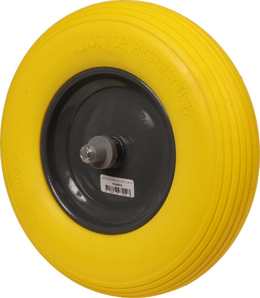 Afbeeldingen van Kelfort kruiwagenwiel antilekband geel+velg