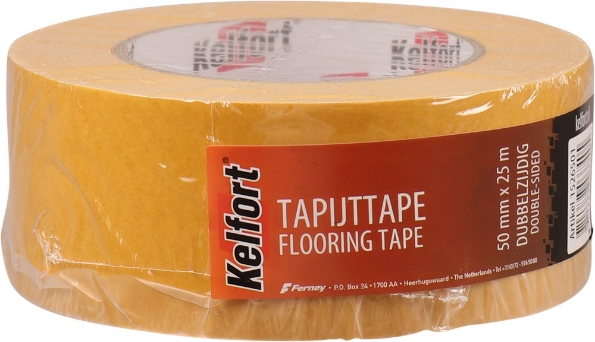 Afbeeldingen van Kelfort Dubbelzijdige tape TAPIJTTAPE 50mm x 25 meter