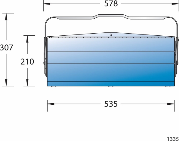 Afbeeldingen van GEDORE Gereedschapkist 5 vakken, lang model 1335 L