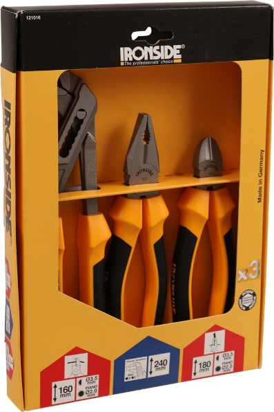 Afbeeldingen van Ironside Tangenset 3dlg 2-comp