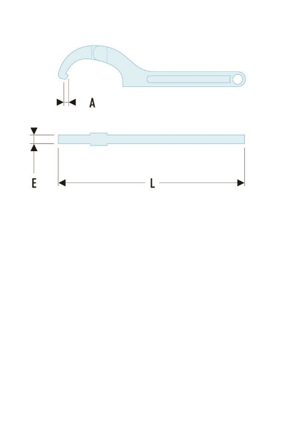 Afbeeldingen van Facom Haaksleutel 125A 80mm scharnierend