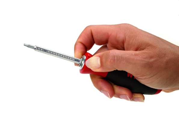 Afbeeldingen van Wiha Schroevendraaier met wisselschachtenset SYSTEM 6 assorti 7-delig incl. roletui 284T