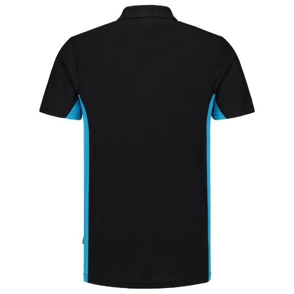 Afbeeldingen van TRICORP WORKWEAR Poloshirt Bicolor Borstzak 202002 Zwart/turquoise 5XL