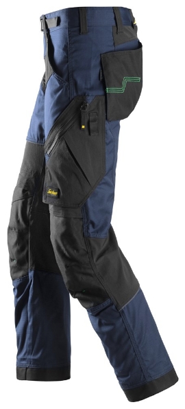 Afbeeldingen van Snickers Workwear FlexiWork, Werkbroek+ 6903 blauw/zwart 56