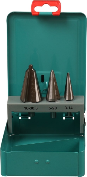 Afbeeldingen van Kelfort Plaatborenset conisch HSS cilindrisch 3-30mm 3 dlg