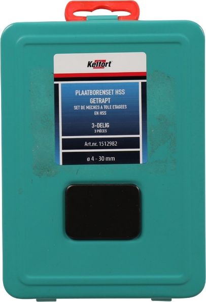Afbeeldingen van Kelfort Trappenborenset HSS cilindrisch 4-30mm 4 dlg