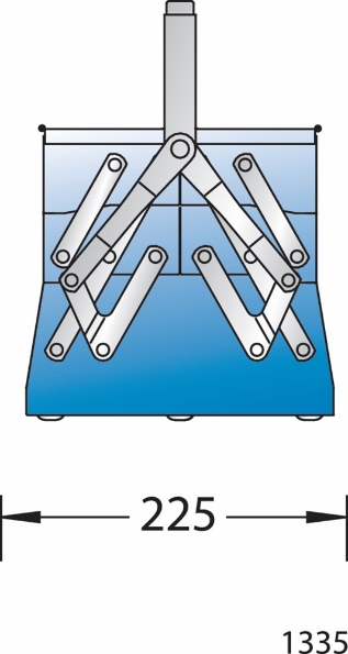 Afbeeldingen van GEDORE Gereedschapkist 5 vakken, lang model 1335 L
