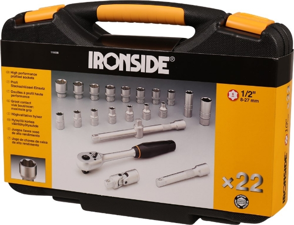 Afbeeldingen van Ironside Doppenset 1/2" 22 delig