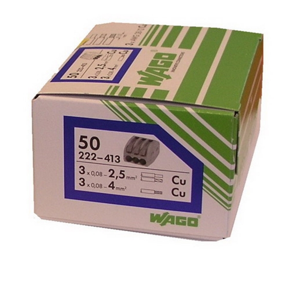 Afbeeldingen van Wago Lasklem 222-413 3x2.5mm grijs